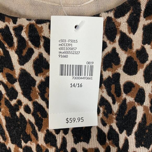 NWT Lane Bryant Leopards Print Sweater 14/16 - Picture 5 of 9